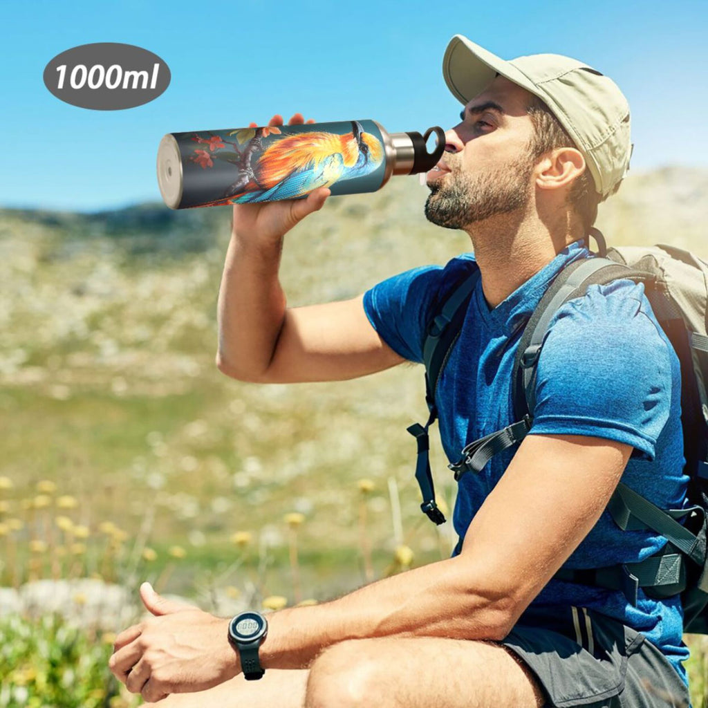 20 oz Insulated Stainless Steel Water Bottle with Straw Lid Z1331