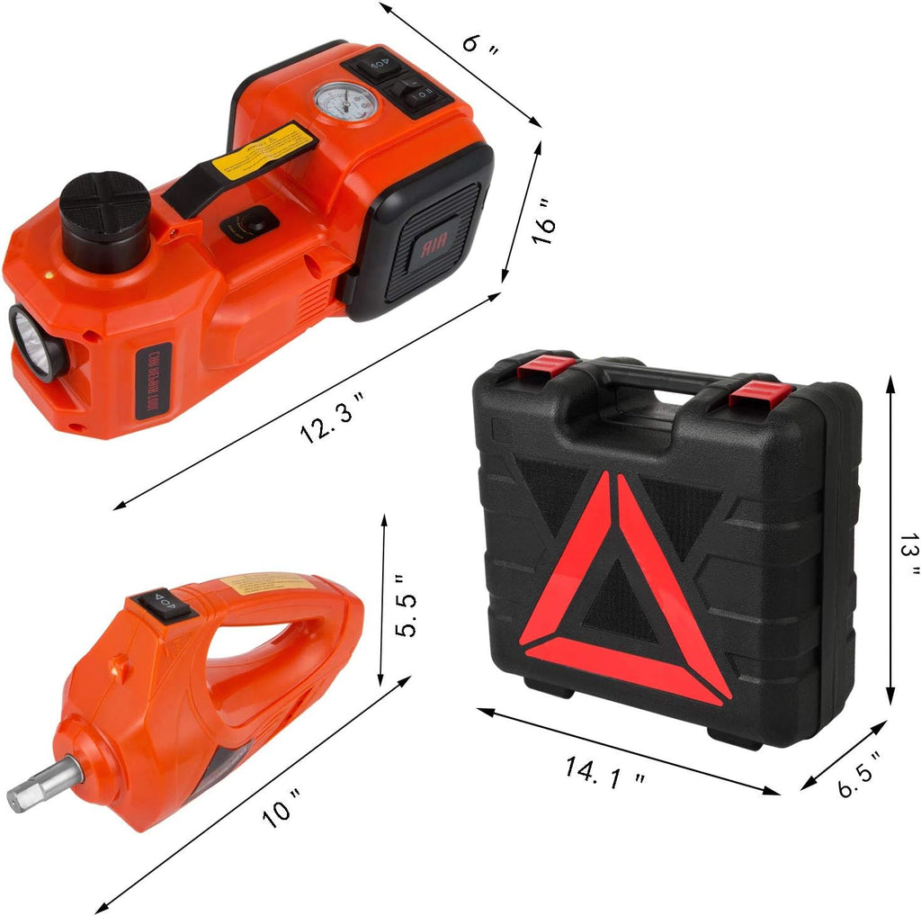 Electric Car Jack 3 Ton with Tire Inflator Pump and Electric Wrench E18711
