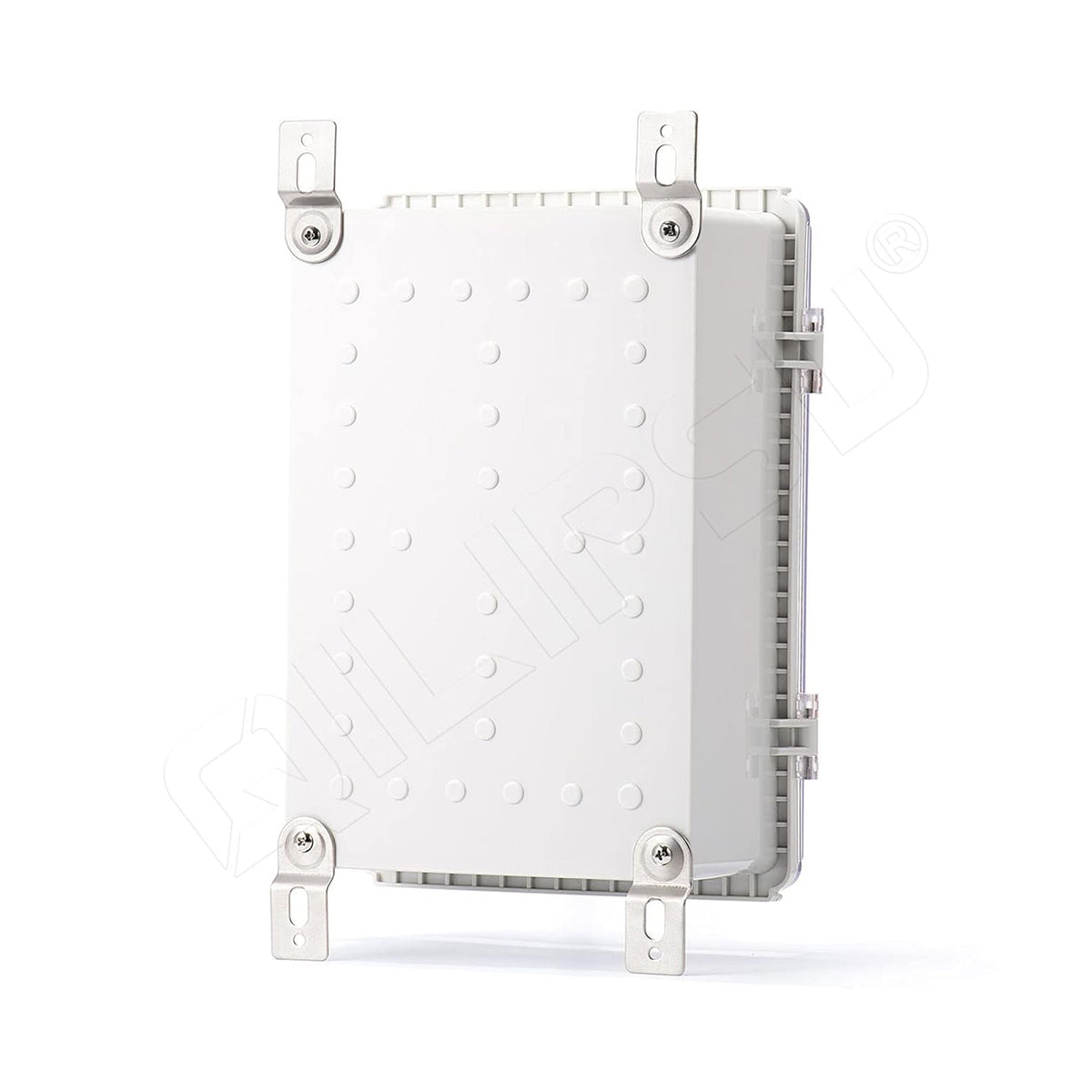 Clear Hinged Cover Junction Box with Mounting Plate, IP67 Waterproof ABS Plastic Grey, Pack of 2 R754