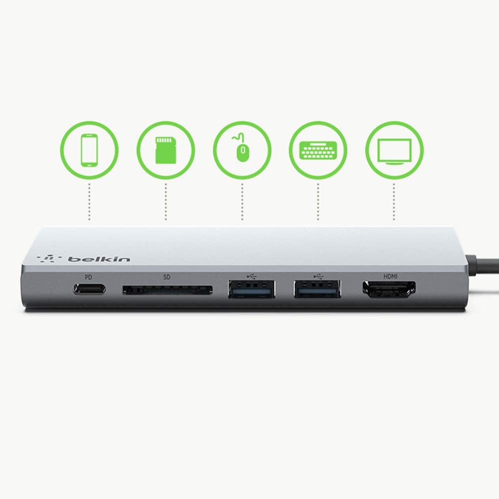 USB-C Hub with Tethered USB-C Cable I595
