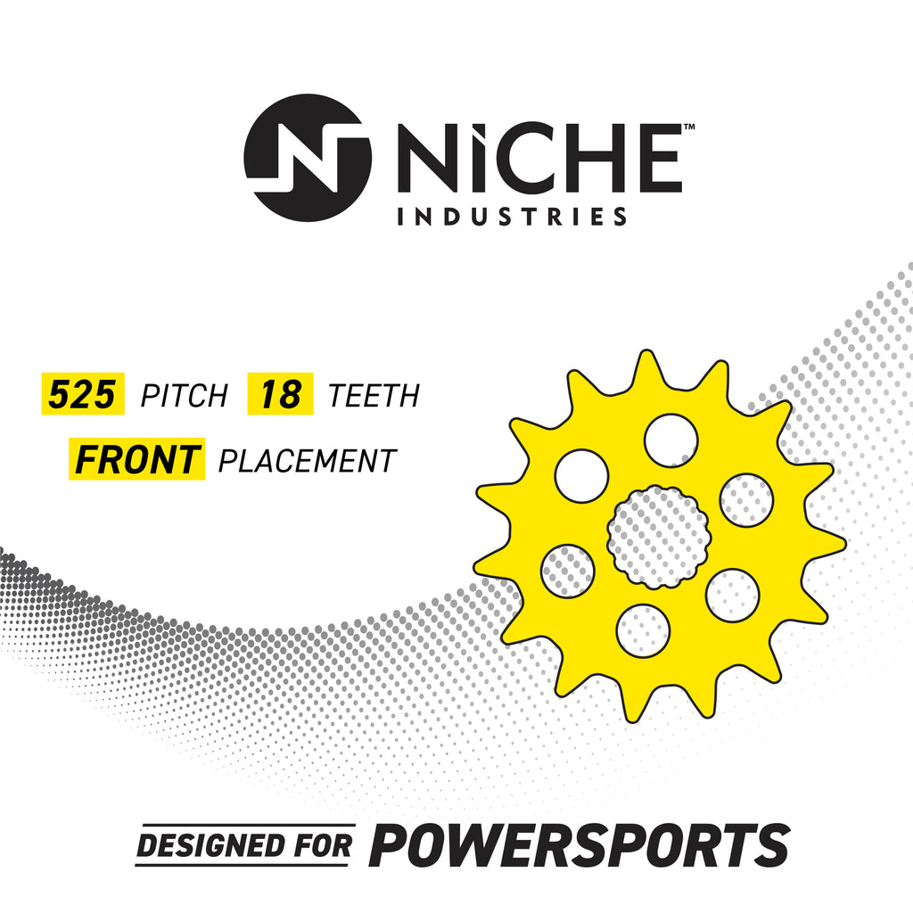 Sprocket Chain Set 18/43T 525 X-Ring Motorcycle N19353