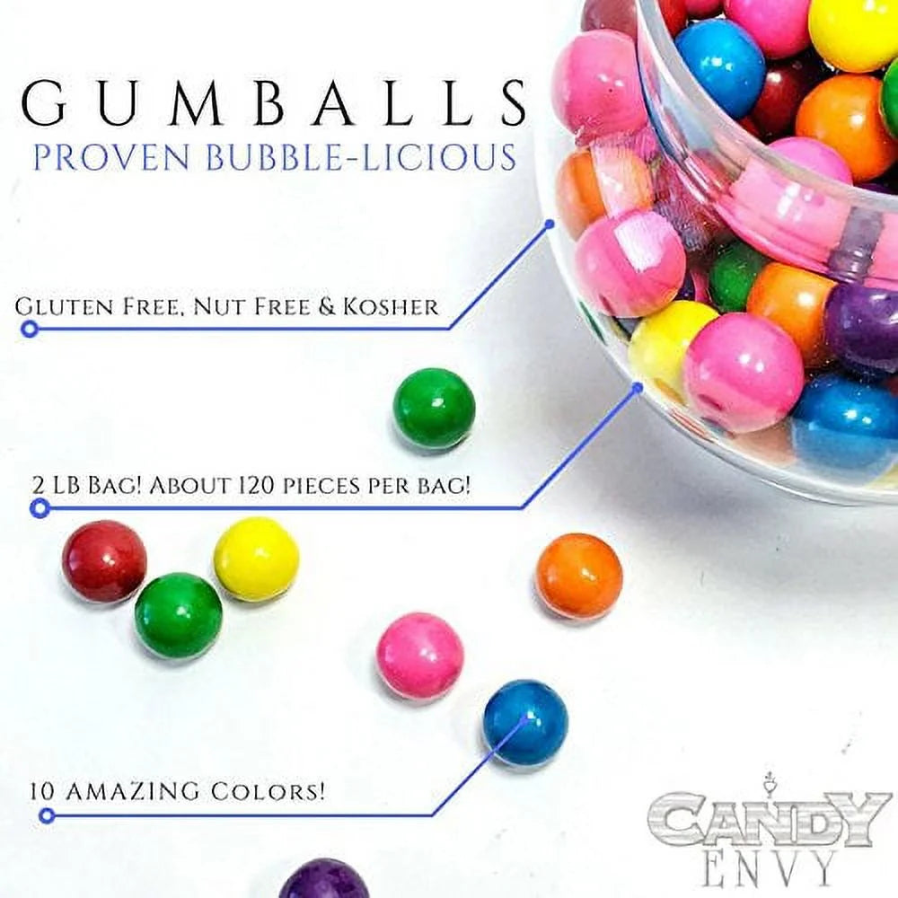 Shimmer Pink Gumballs, 2 lb. Bag, 1 inch Gum Balls F30012
