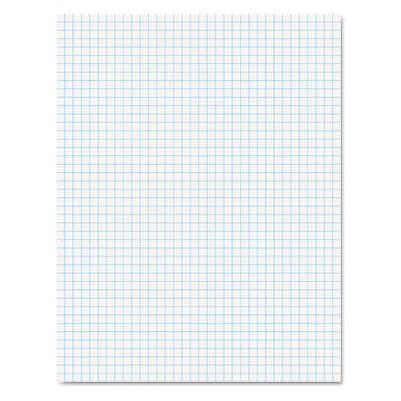 2PK Quadrille Pads, 4 Squares/Inch, 8 1/2 x 11, White, 50 Sheets G9007