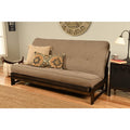 Mid-Century Futon Frame with Linen Mattress M9146