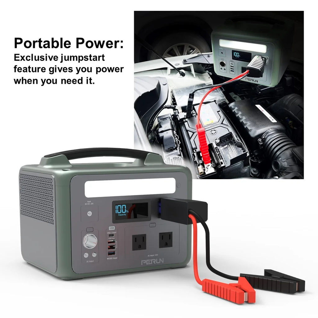 1200 Peak Starting Watts 600W Continuous Portable Power Station T746306