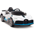 White Battery Powered Kids Car with Parent Remote Control A5418