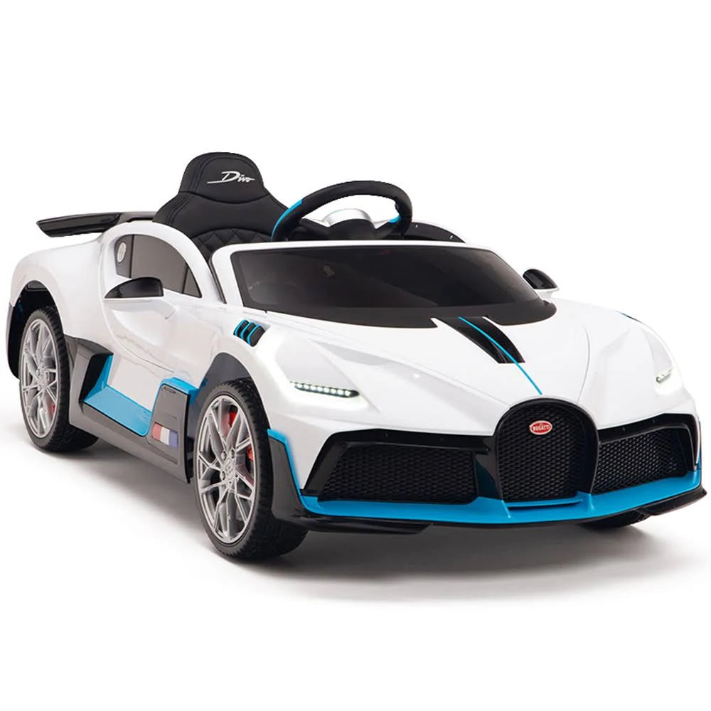 White Battery Powered Kids Car with Parent Remote Control A5418