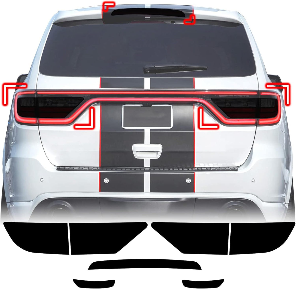 Gloss Dark Smoke Precut Vinyl Overlay Tint Kit Film X82657