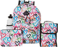 6 Piece Backpack Set with Lunch Box and Water Bottle R693