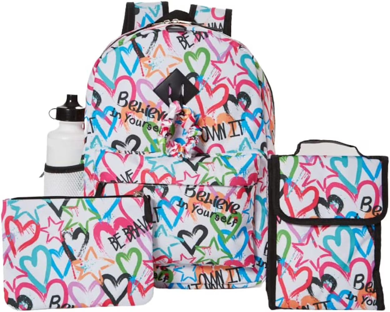 6 Piece Backpack Set with Lunch Box and Water Bottle R693