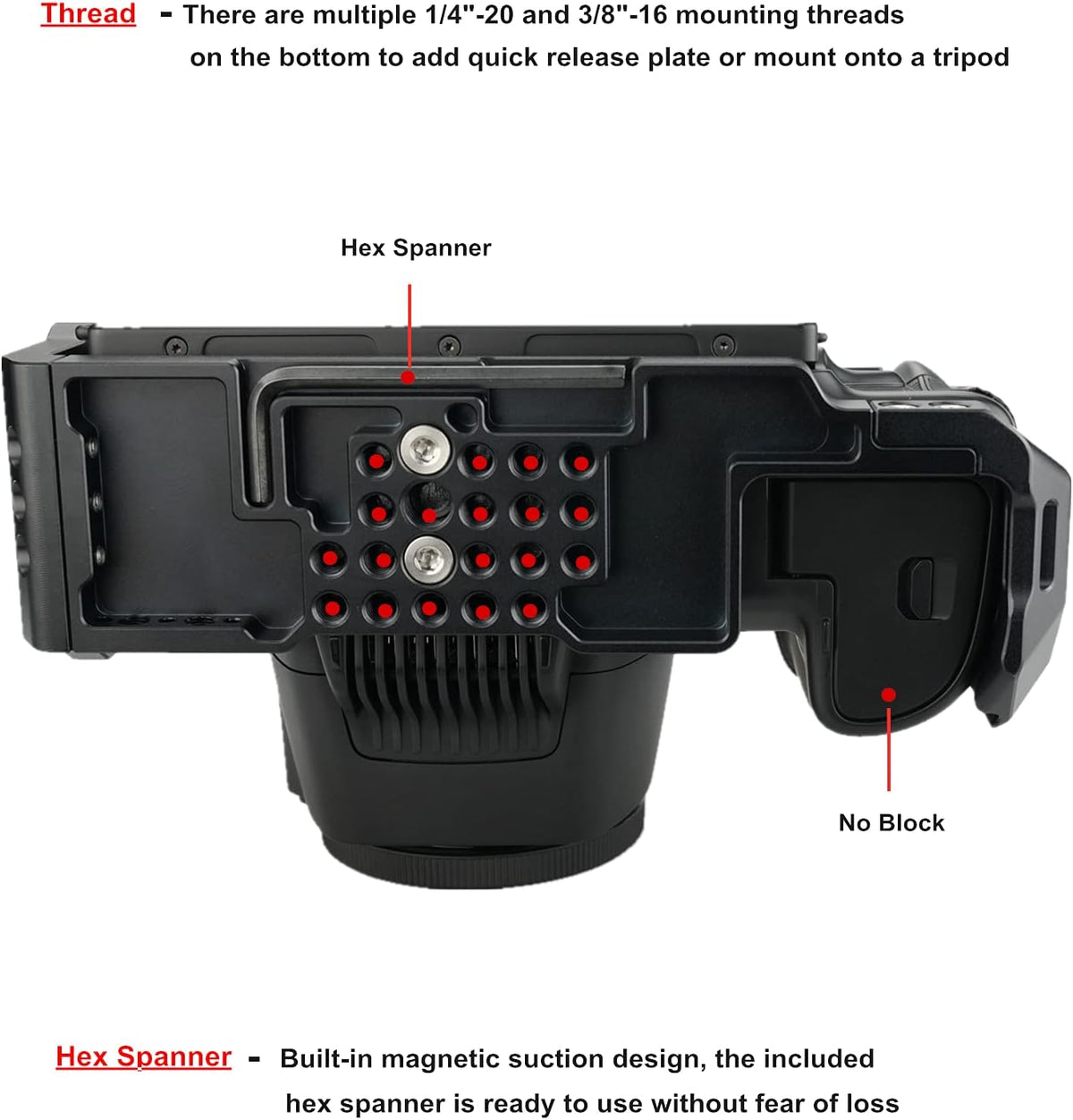 BMPCC 6K Pro Cage with T5 SSD Mount V559
