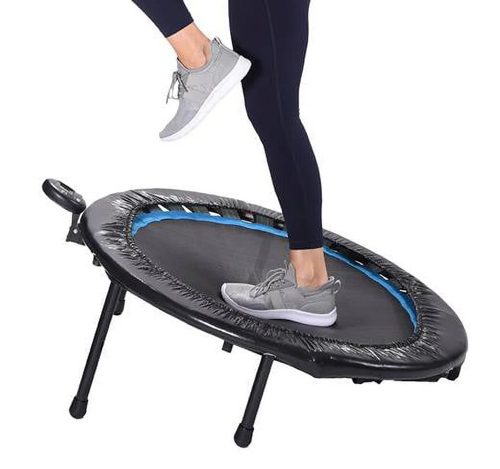 36" W x 36" D x 12" H Black Trampoline with Monitor and Adjustable Incline F10320
