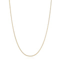 Solid 18K Yellow Gold Over Silver 1.4mm White Pave Franco Chain Necklace 16-24" Z91430