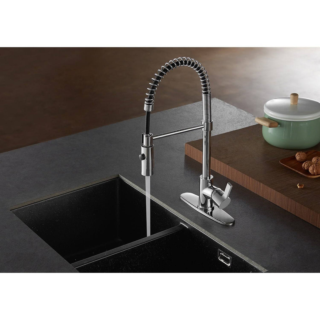 Matte Black Single-Handle Pre-Rinse Kitchen Faucet U691570